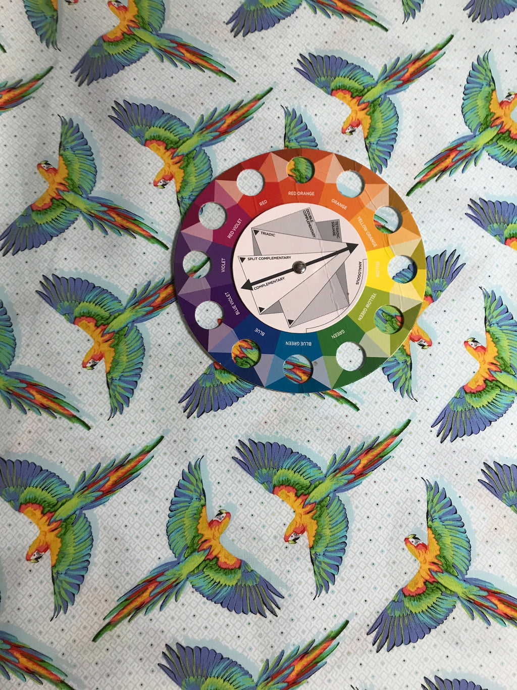 Tula Pink Fabric DAYDREAMER PWTP170 Macaw Ya Later in Cloud Tula Pink Fabric - FreeSpirit - 100% Quality Cotton by 1/2 Yd and Yardage