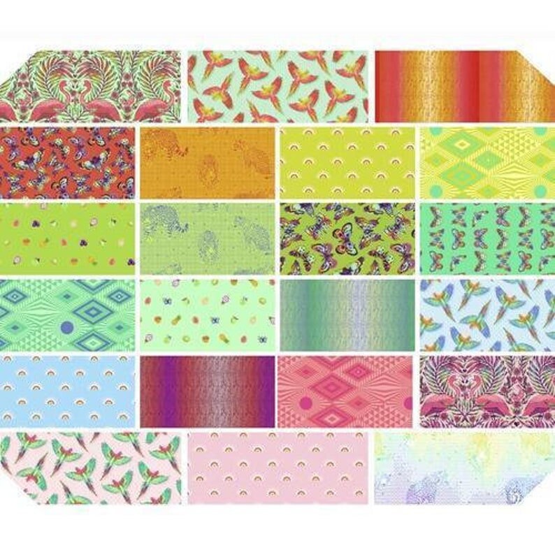 Tula Pink Fabric DAYDREAMER 22 Piece FQ Bundles - Tula Pink Fabric - FreeSpirit - 100% Quality Cotton Pineapple Hawaiian
