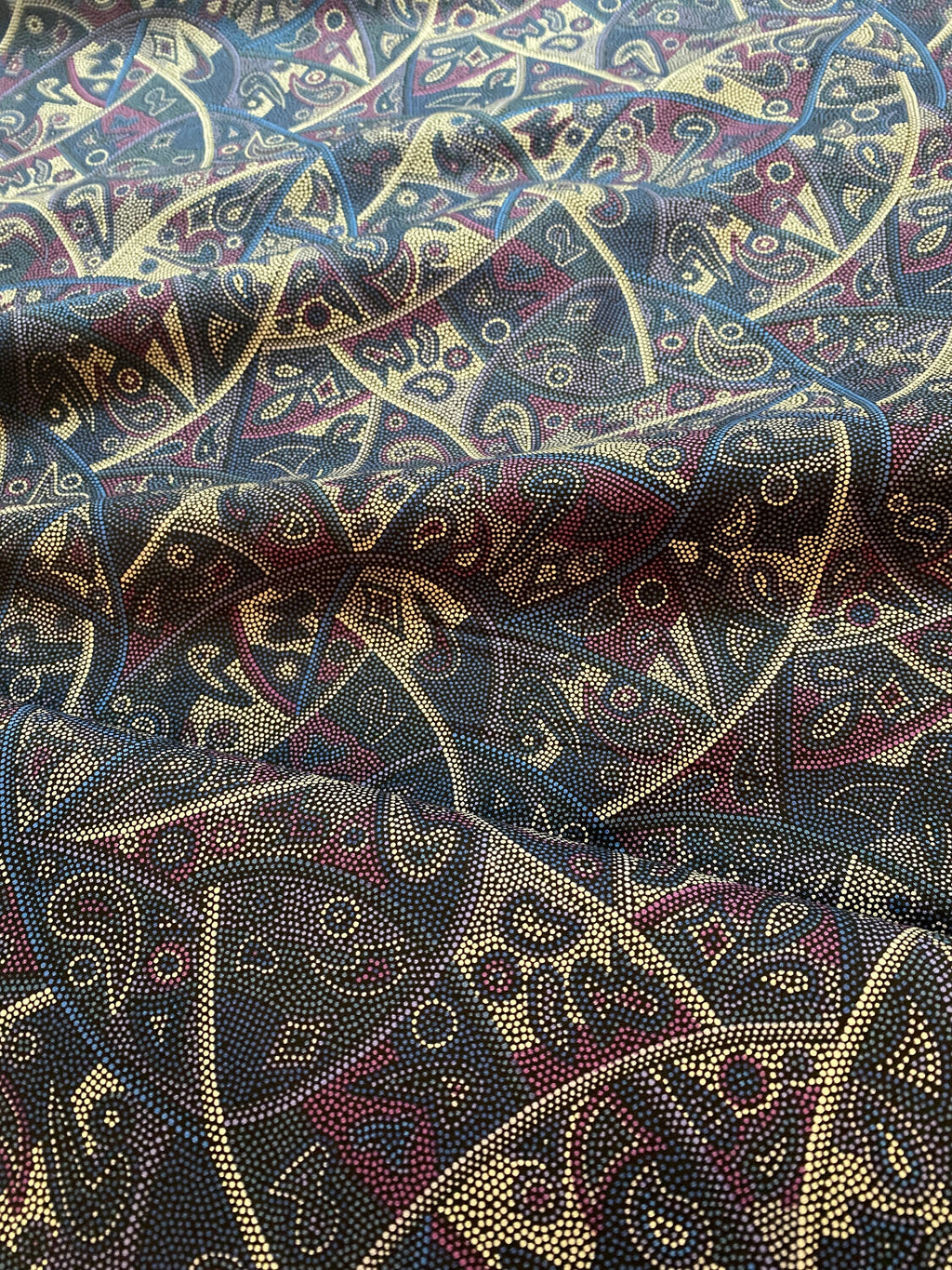 Australian Fabric - Looking Around in Purple by Greg Matthews - Aboriginal  - 100% Quality Cotton by M&S Textiles by Yard and Yardage