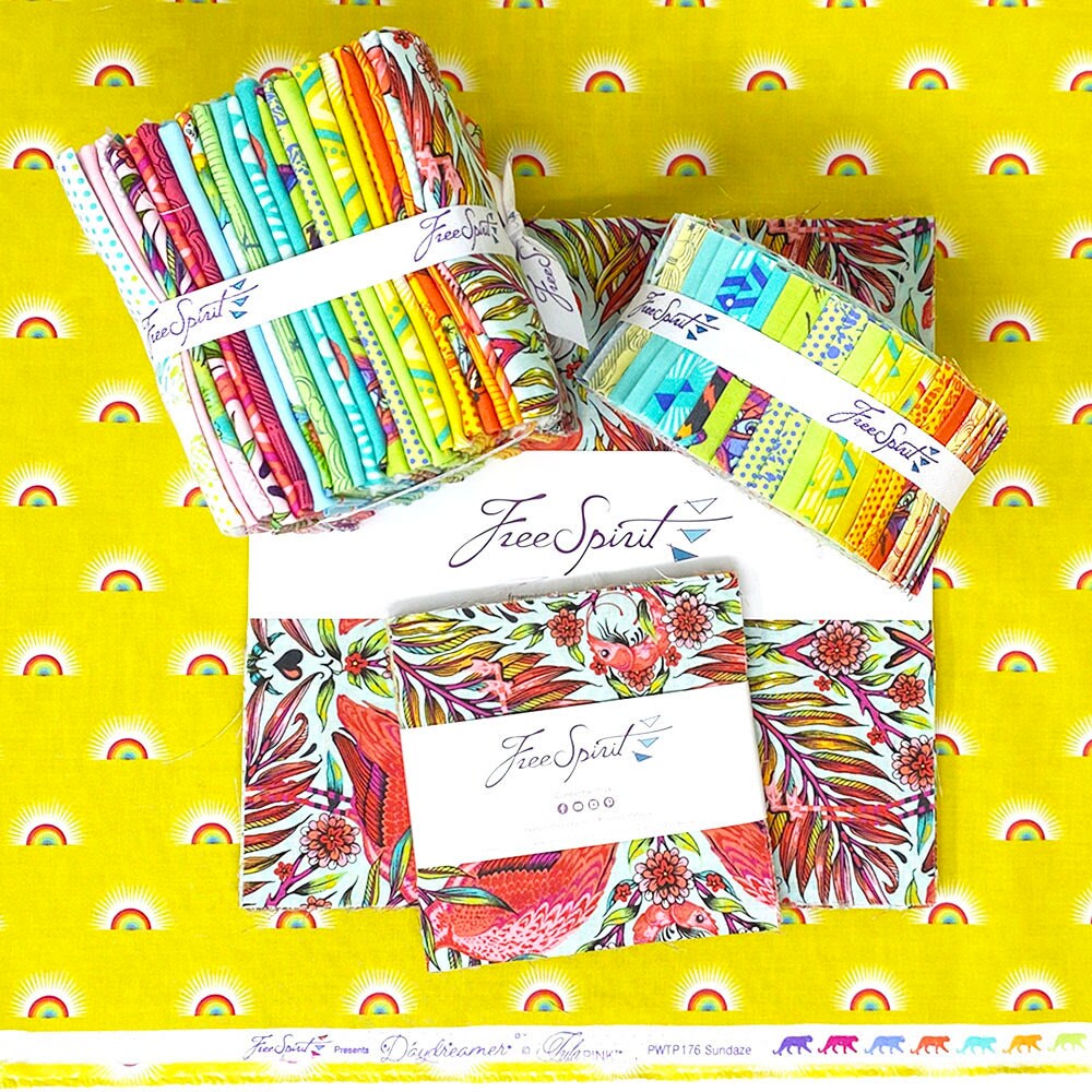 Tula Pink Fabric DAYDREAMER 22 Piece FQ Bundles - Tula Pink Fabric - FreeSpirit - 100% Quality Cotton Pineapple Hawaiian