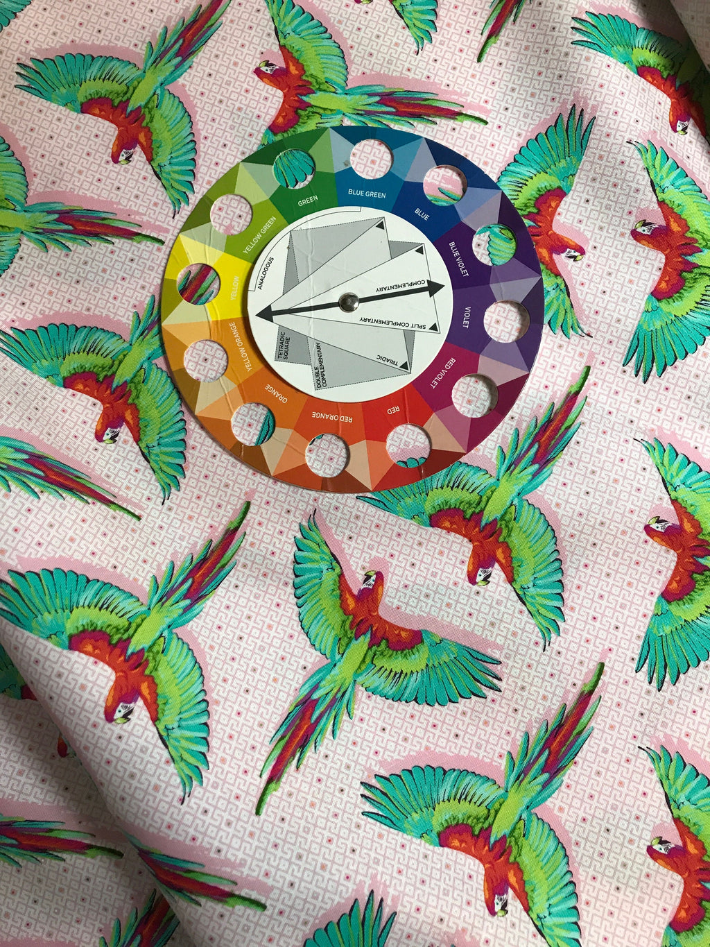 Tula Pink Fabric DAYDREAMER PWTP170 Macaw Ya Later in Dragonfruit Tula Pink Fabric - FreeSpirit - 100% Quality Cotton by 1/2 Yd and Yardage