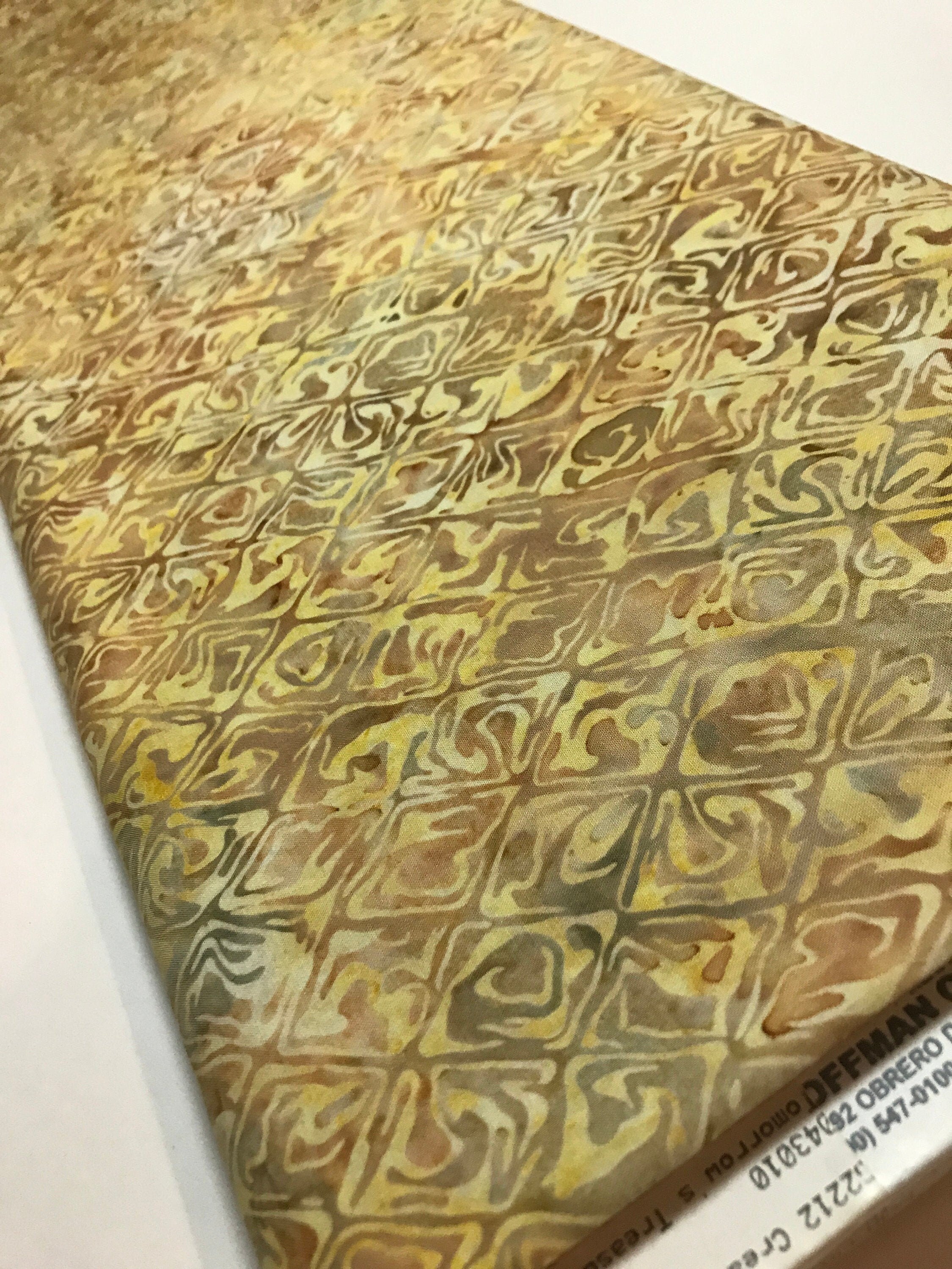 Batik Fabric - Cream in Color 33 - by Moda Fabrics - 100% Quality Cotton