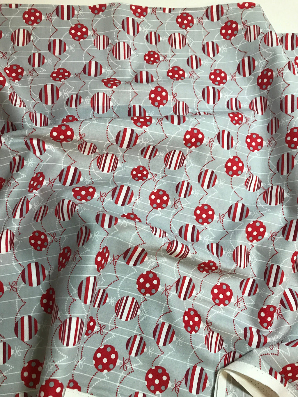 Christmas Holiday Fabric Ornaments In Color 913 - by the 1/4 Yd and Yardage