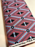 Tula Pink Fabric Holiday Homies Christmas Geo Diamond - Family Tree in Blue Spruce PWTP 107 Ltd Edt 100 % Cotton -NOT FLANNEL