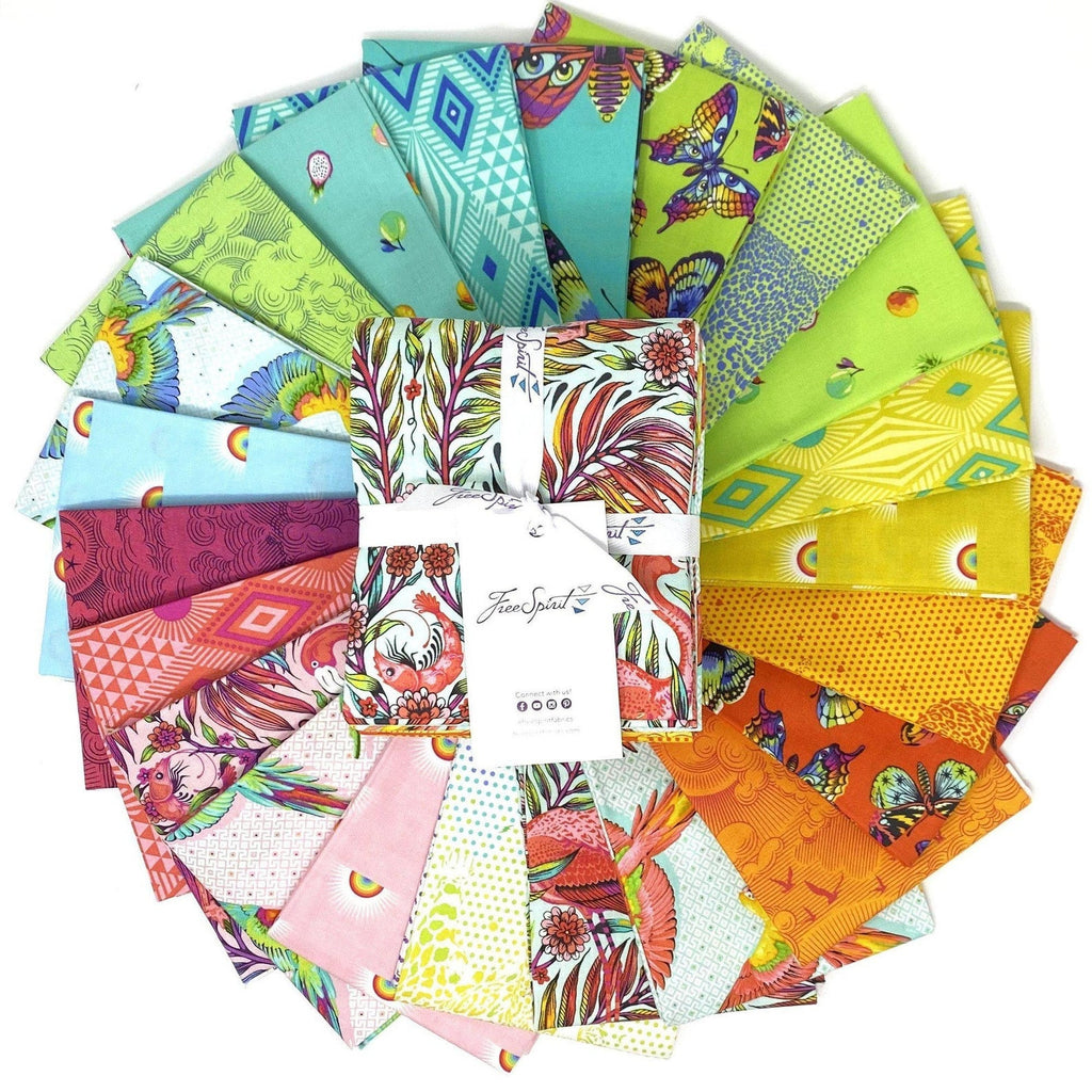 Tula Pink Fabric DAYDREAMER 22 Piece FQ Bundles - Tula Pink Fabric - FreeSpirit - 100% Quality Cotton Pineapple Hawaiian