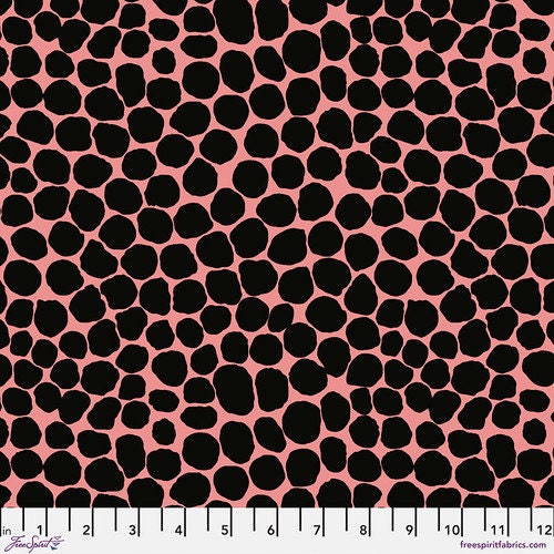 Kaffe Fassett Fabric- Jumble Salmon PWBM053.SALMON Spring Collective 2022 by FreeSpirit - 100%  Quality Cotton - by Fat 1/2 Yd and YARDAGE