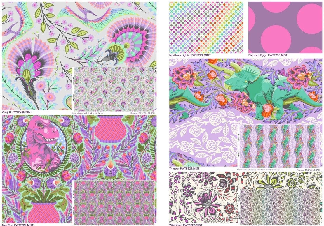 TULA PINK Roar Fabric - 18”x22” Fat Quarter Complete Factory Cut by FreeSpirit Fabrics -100% Quality Cotton - 21 Piece Fat Quarter Bundle