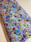 Coral Fish Fabric - Angel Fish - The Reef - FISHIES in Light Blue Oasis - Clown Fish Beach OA593832-100% Quality Cotton -by Yard and Yardage