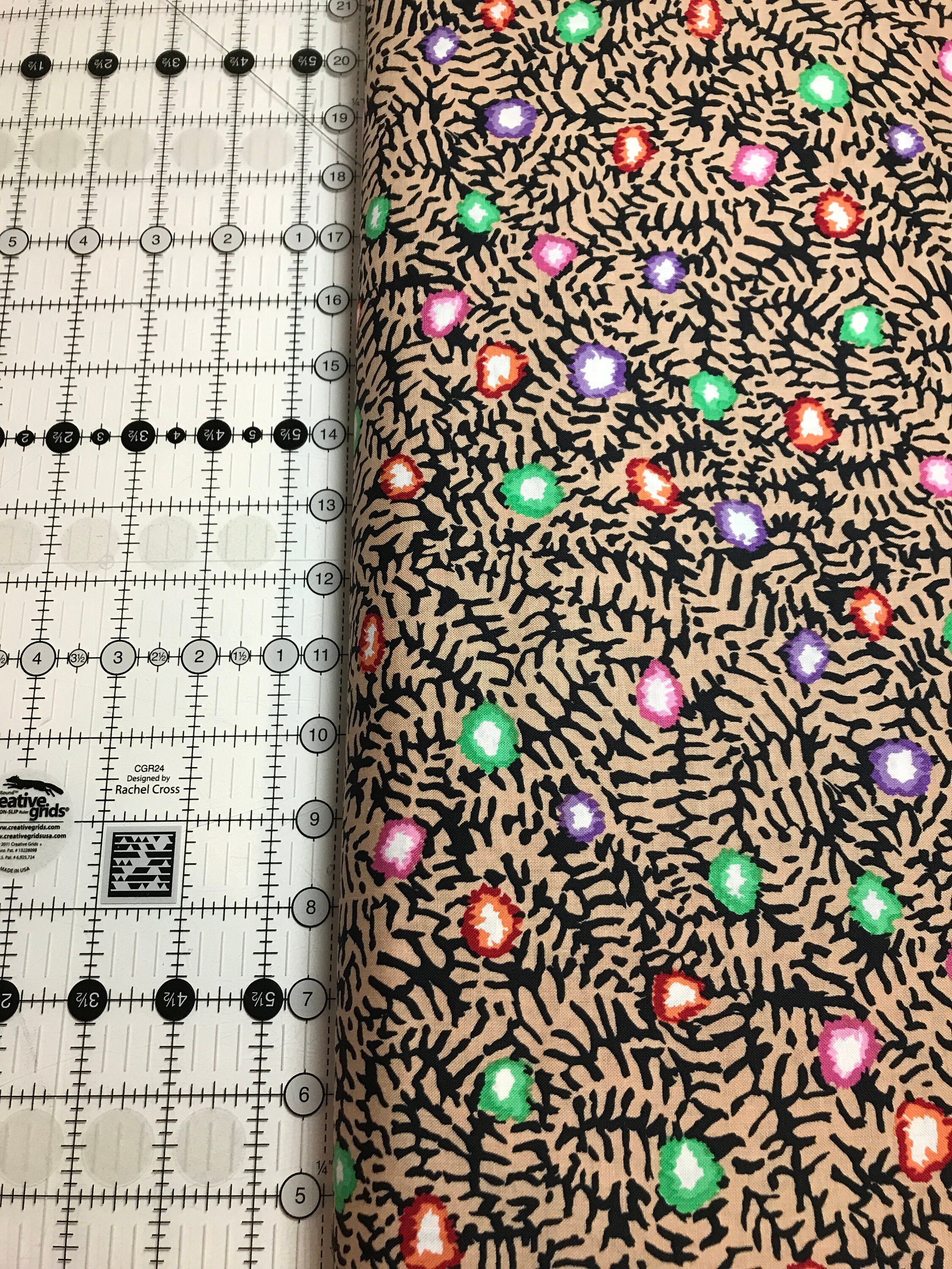 Kaffe Fassett Fabric- Moss Flower PWGP184.OCHRE Spring Collective 2021 by FreeSpirit - 100%  Quality Cotton - by Fat 1/4 Yd and YARDAGE
