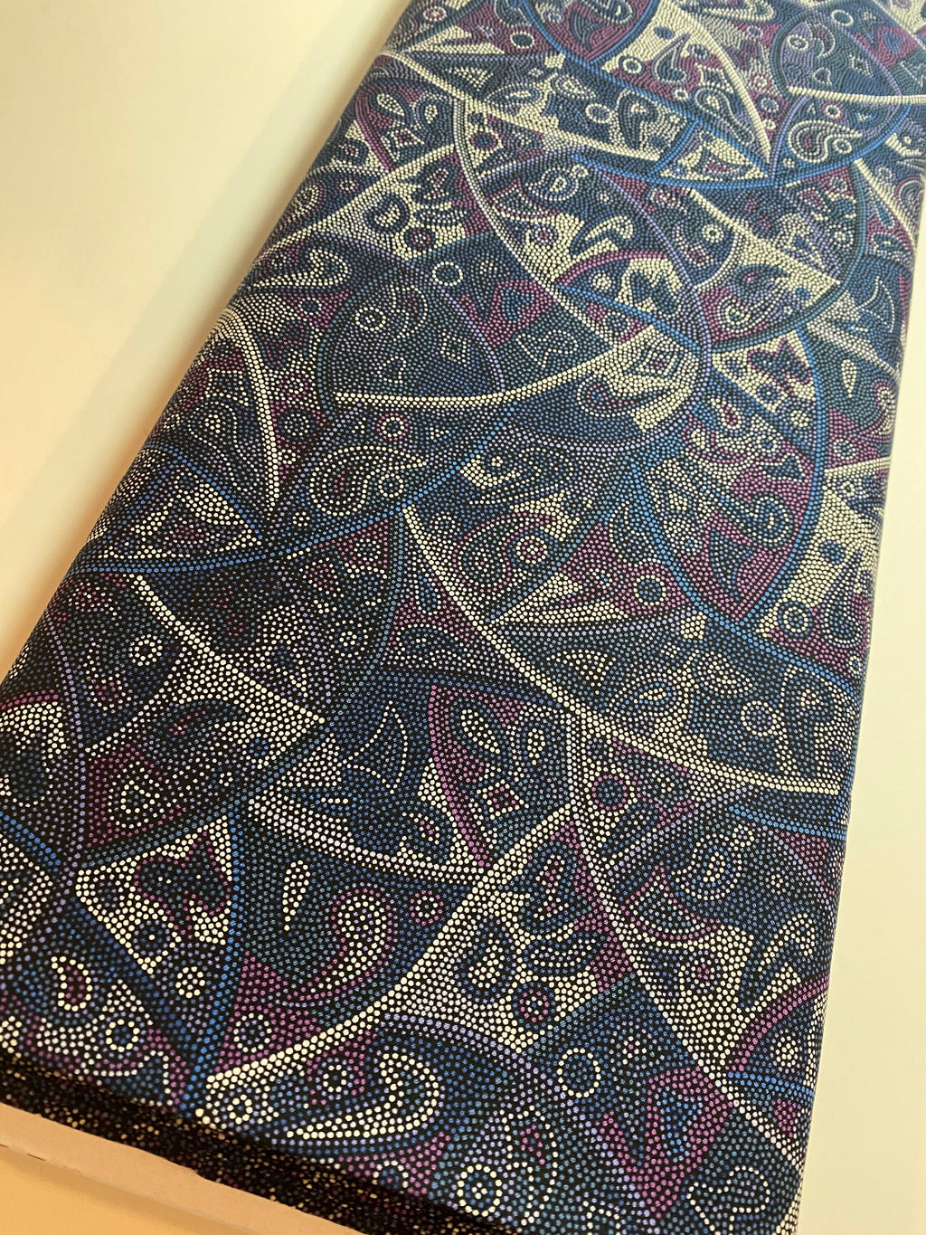 Australian Fabric - Looking Around in Purple by Greg Matthews - Aboriginal  - 100% Quality Cotton by M&S Textiles by Yard and Yardage