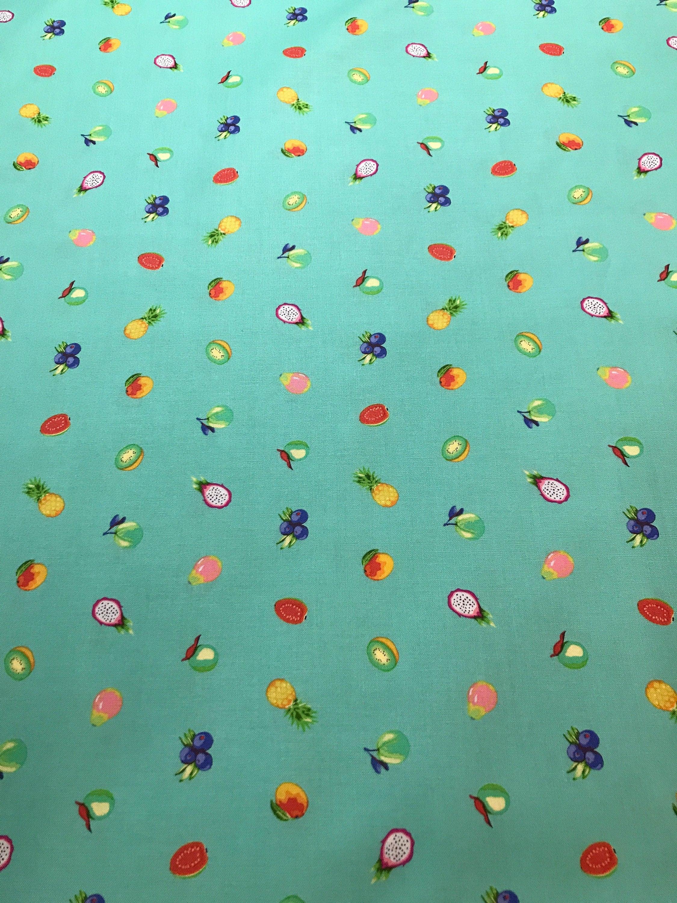 Tula Pink Fabric  DAYDREAMER PWTP175 Forbidden Fruit Snacks in Mojito - FreeSpirit - 100% Quality Cotton by 1/2 Yd and Yardage
