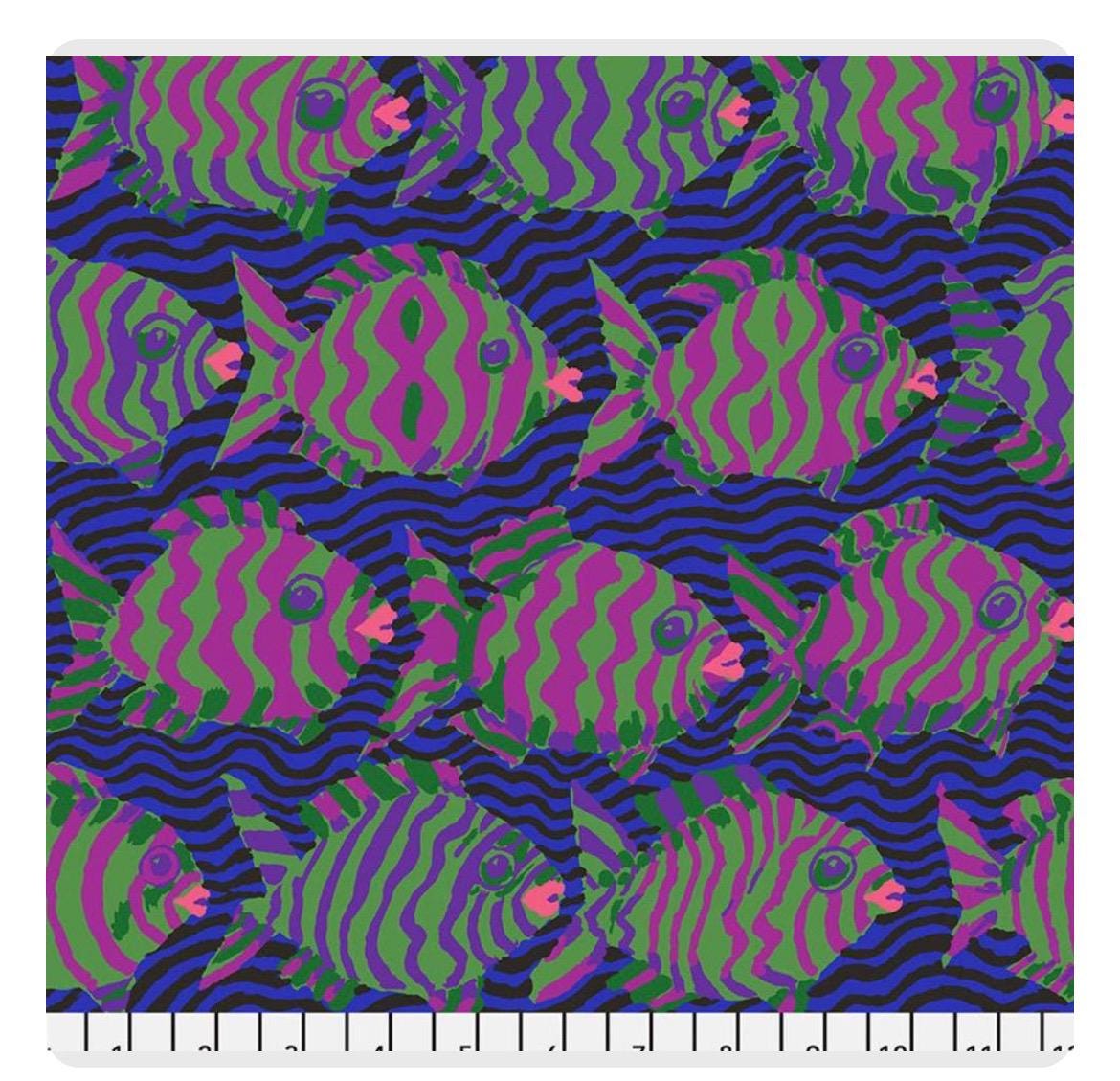 New! Quilt Kaffe Fassett - "Ocean Flower Quilt Kit™ " Log Cabin 78"x82" Hawaiian Tropical Beach  -100% Cotton or Rare Heirloom Finished Quilt