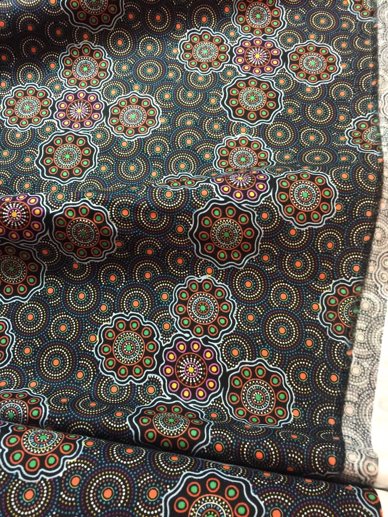 Australian Fabric - Ladies Collecting Wild Fruit in Blue by JOCELYN BIRD - 100% Quality Cotton M&S Textiles by 1/2 Yd and Yardage