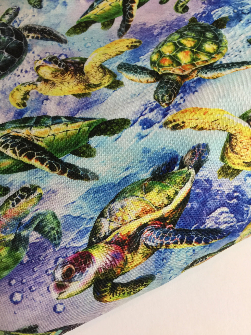 Sea Turtle Fabric - Ocean Turtles - The Reef -TURTLES in Light Blue by Oasis - Beach OA593852 -100% Quality Cotton - Yards and Yardage