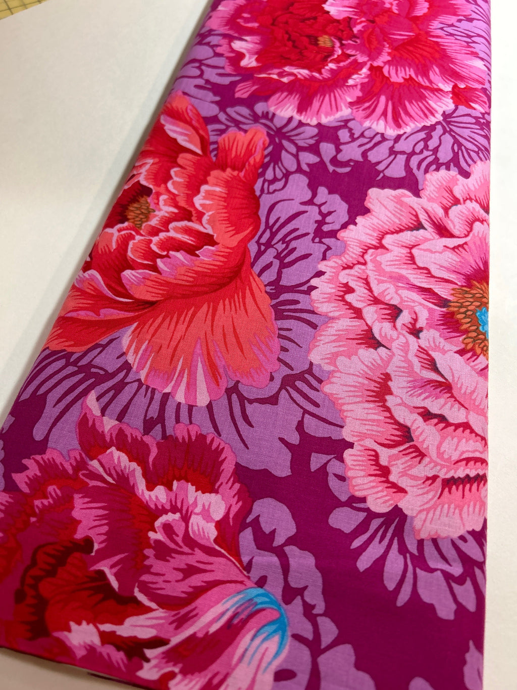 Kaffe Fassett Fabric- Brocade Peony PWPJ062.HOT Spring Collective 2021 by FreeSpirit - 100%  Quality Cotton - by Fat 1/2 Yd and YARDAGE