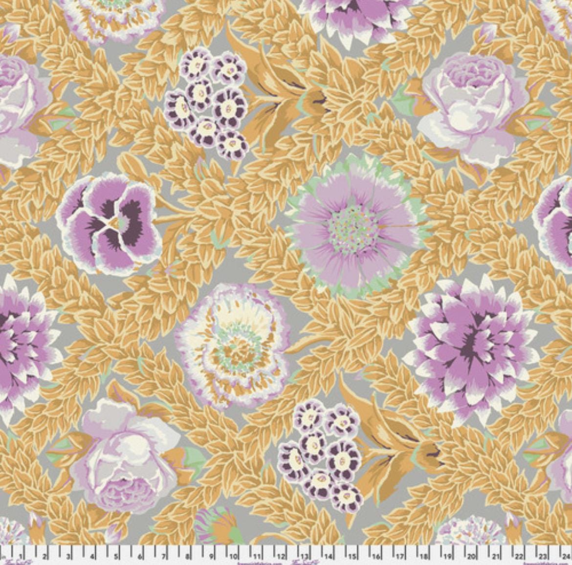 Kaffe Fassett Collective Fabric -  Flower Lattice PWGP011 PASTEL -  100 % Quality Cotton by 1/4 Yd and YARDAGE