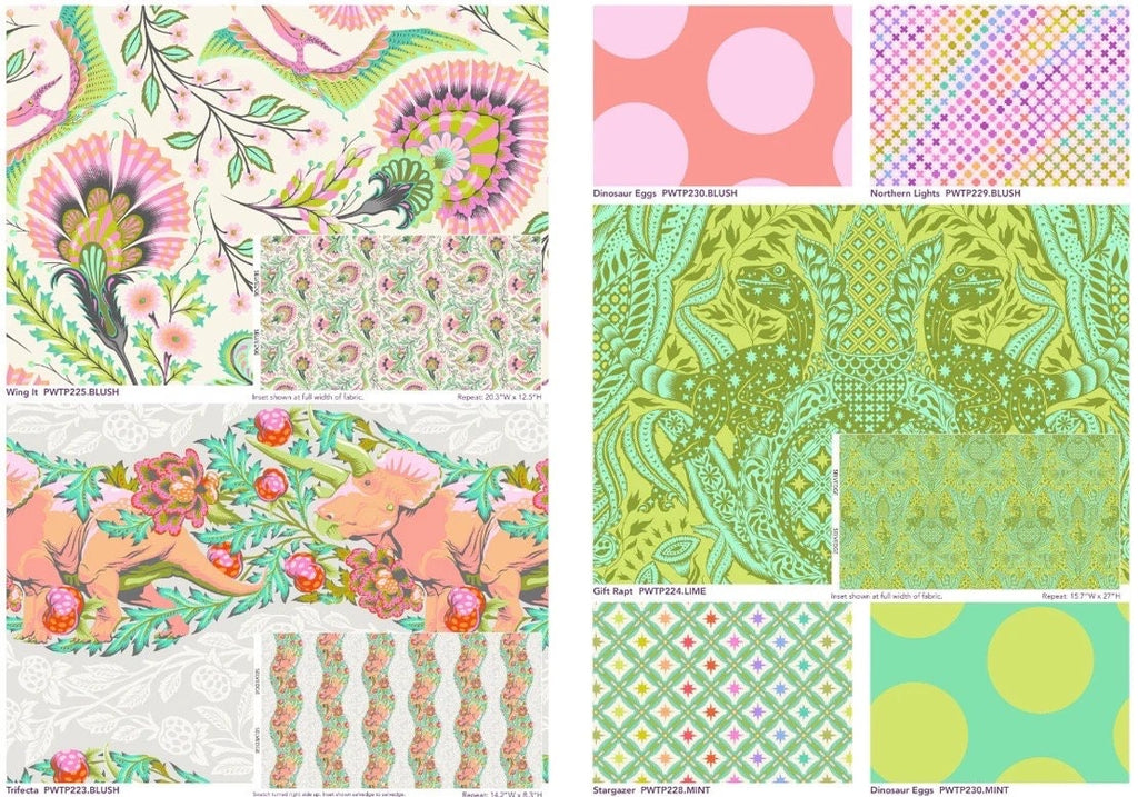 TULA PINK Roar Fabric - 18”x22” Fat Quarter Complete Factory Cut by FreeSpirit Fabrics -100% Quality Cotton - 21 Piece Fat Quarter Bundle