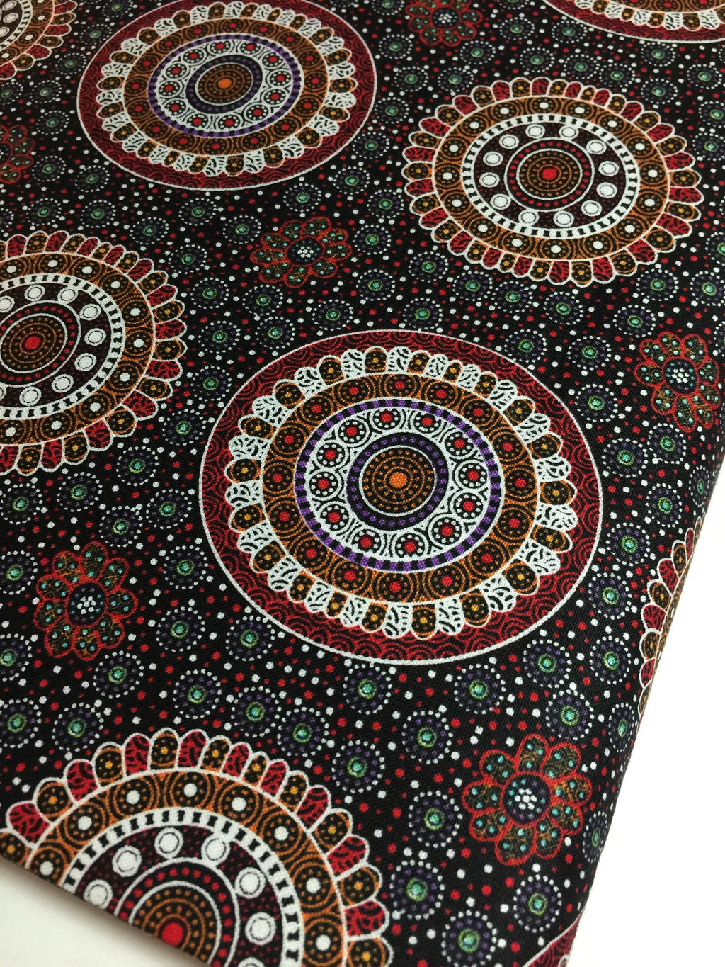 Australian Fabric - Alura Seed Dreaming in Red by M & S Textiles - Aboriginal- 100% Quality Cotton - by the Yd and Yardage