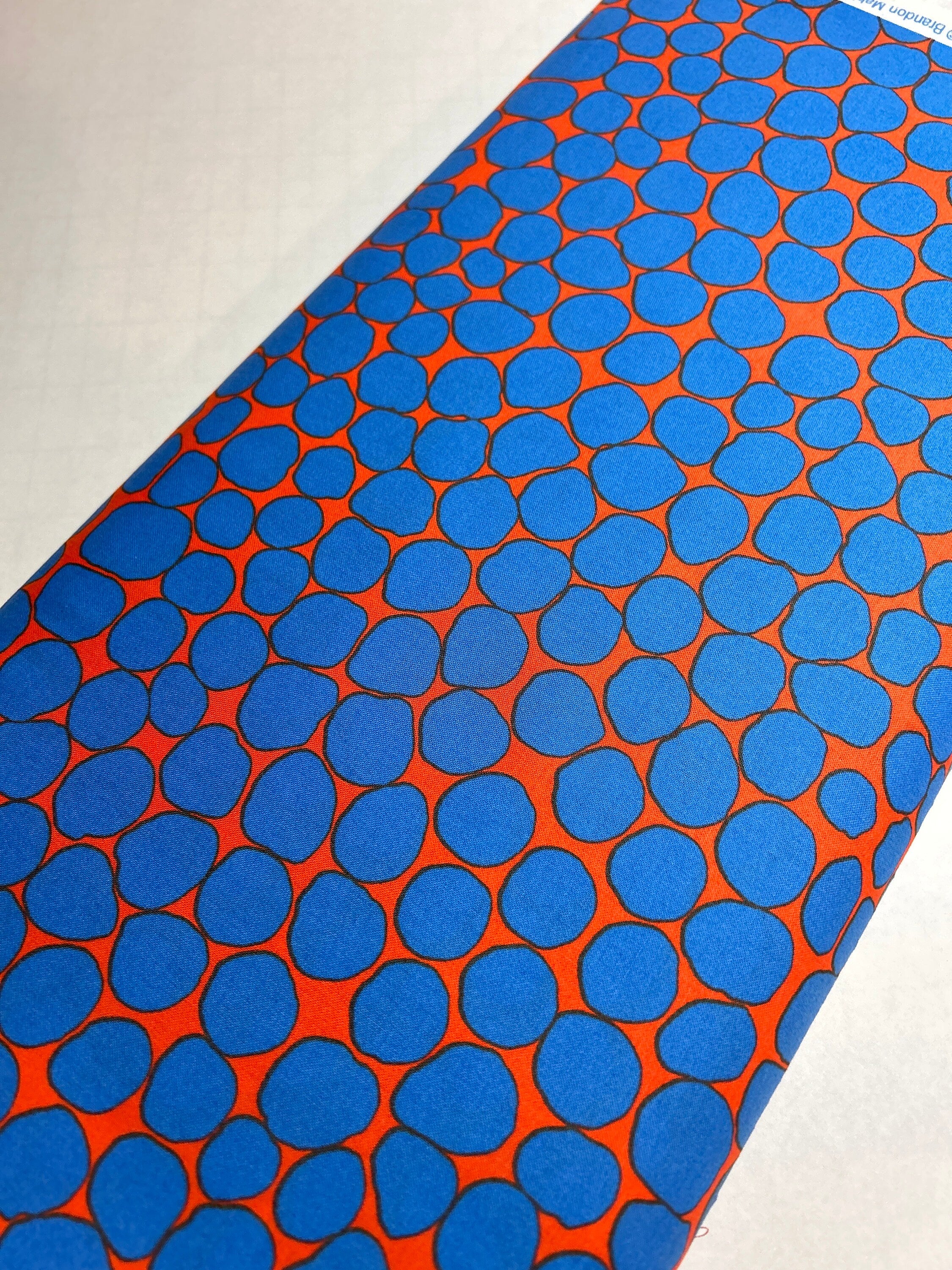 Kaffe Fassett Jumble Fabric – Royal Blue, 100% Cotton by the Yard