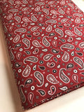 Cowgirl Spirit Fabric - Bandana Paisley - Dark Red by Oasis Western Country West  -100% Quality Cotton - by Yd and Yardage