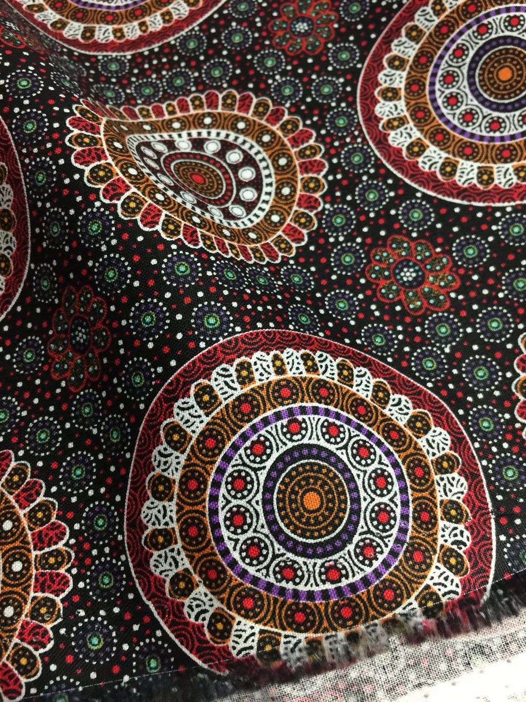 Australian Fabric - Alura Seed Dreaming in Red by M & S Textiles - Aboriginal- 100% Quality Cotton - by the Yd and Yardage