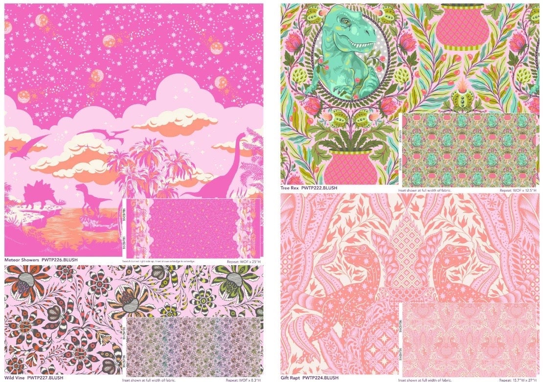 TULA PINK Roar Fabric - 18”x22” Fat Quarter Complete Factory Cut by FreeSpirit Fabrics -100% Quality Cotton - 21 Piece Fat Quarter Bundle