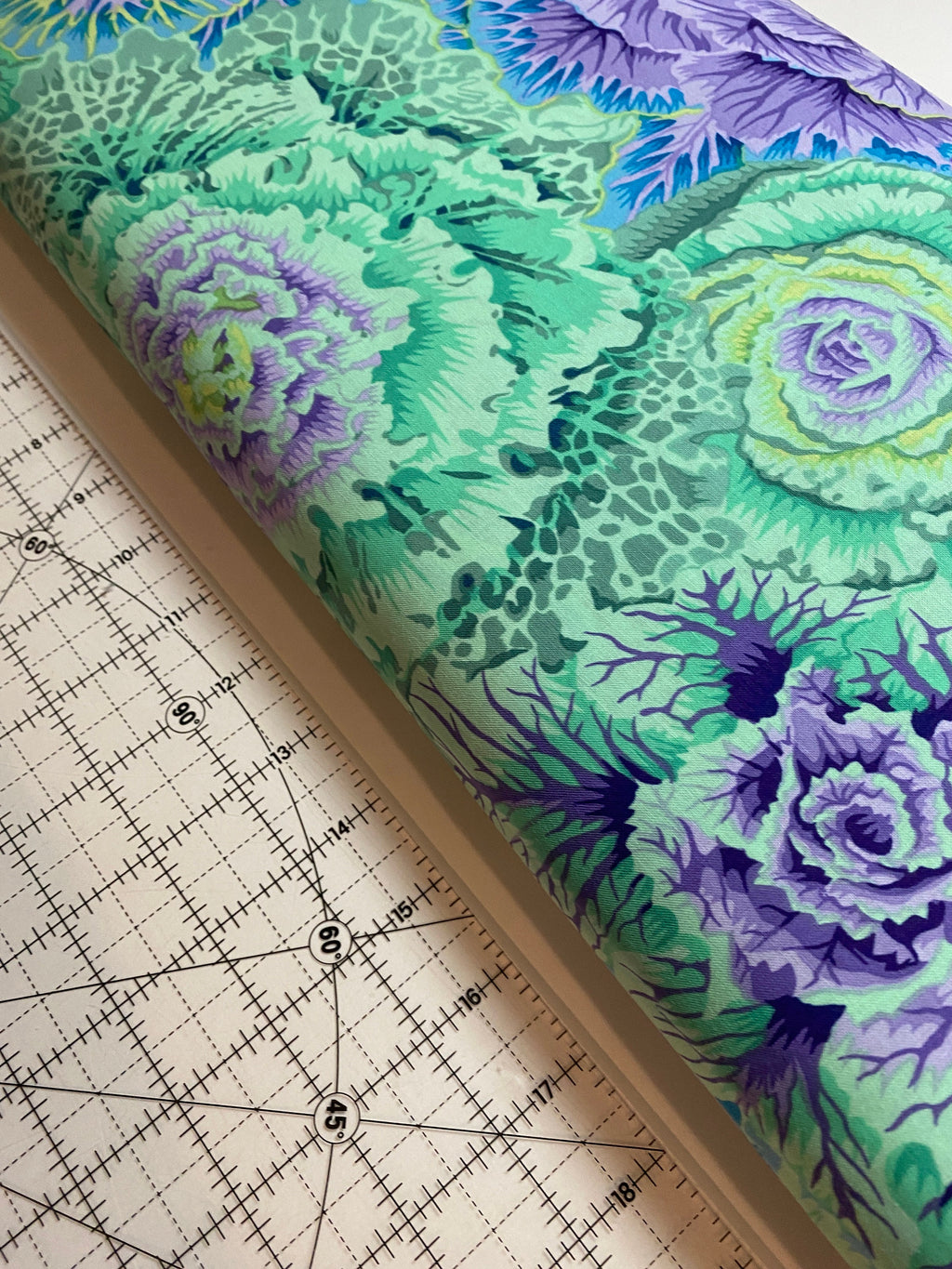 Kaffe Fassett Fabric - PWP J051  BRASSICA in GREEN - Collective is Phillip Jacobs-  - 100% Quality Cotton - Fat 1/4, 1/2 Yard, Yard and Yardage