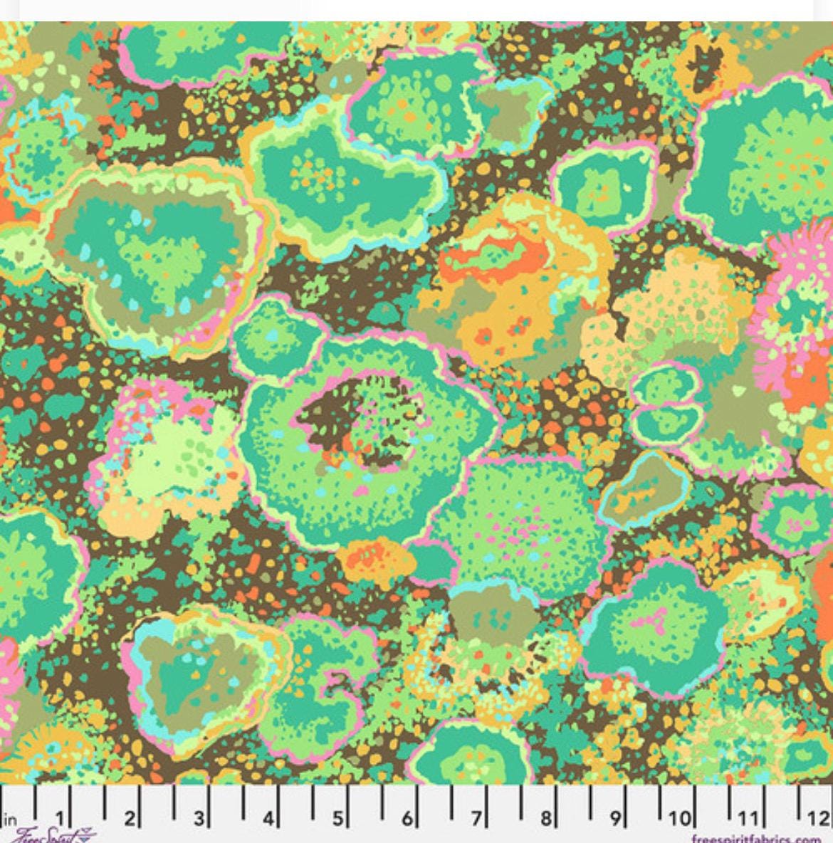Kaffe Fassett Collective Fabric - LICHEN PWGP076 GREEN -  100% Quality Cotton by 1/2 Yd and YARDAGE