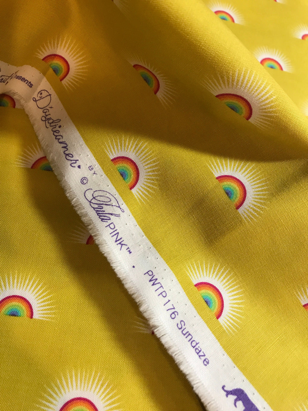 Tula Pink Fabric DAYDREAMER PWTP176 Sundaze in Pineapple - FreeSpirit- 100% Quality Cotton by 1/2 Yard and Yardage
