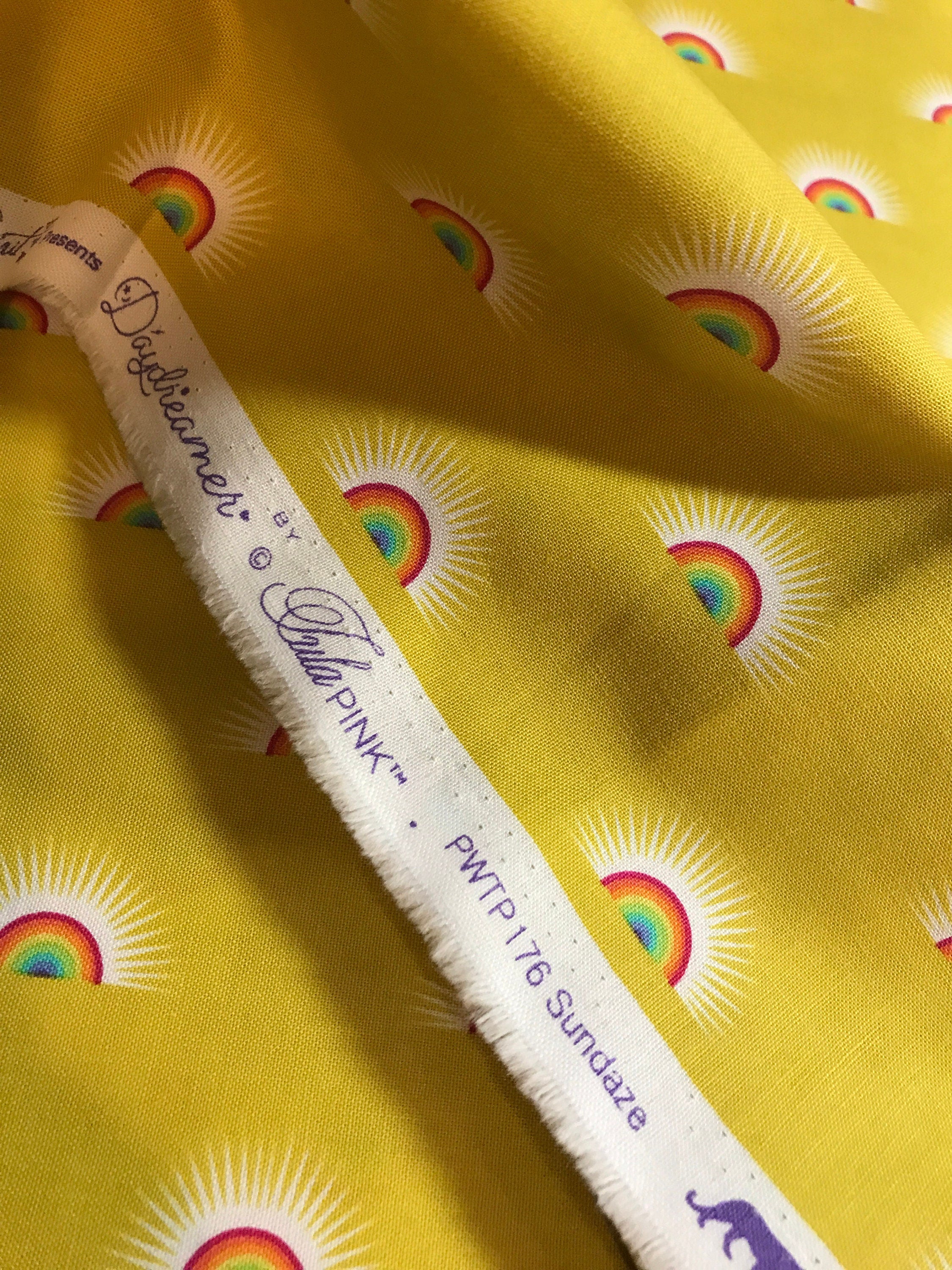 Tula Pink Fabric DAYDREAMER PWTP176 Sundaze in Pineapple - FreeSpirit- 100% Quality Cotton by 1/2 Yard and Yardage