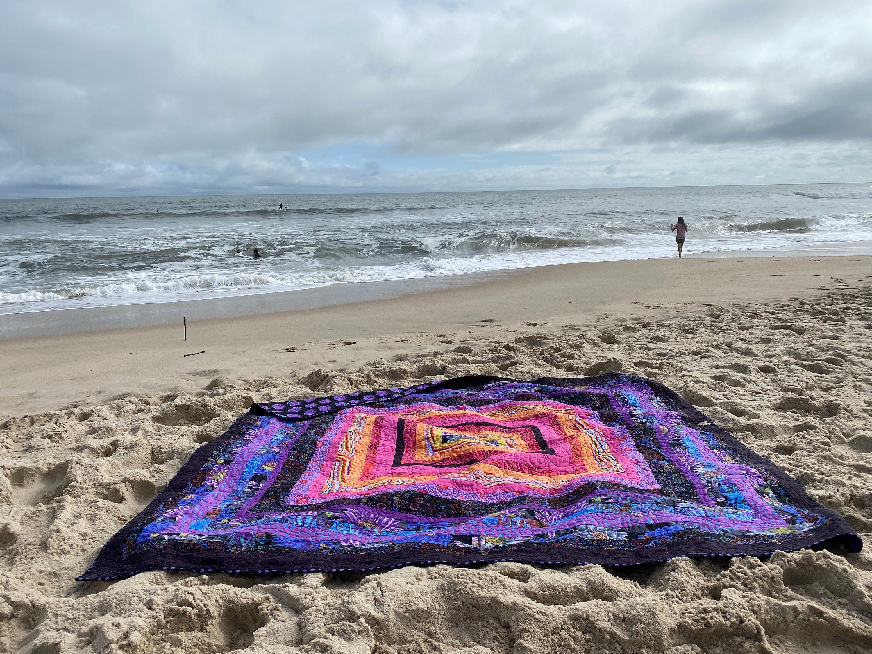 New! Kaffe Fabric - Quilt Kit - Kaffe Fassett - Hawaiian Sunset Quilt Kit™  - Log Cabin 78"x82" Beach - 100% Cotton Kit