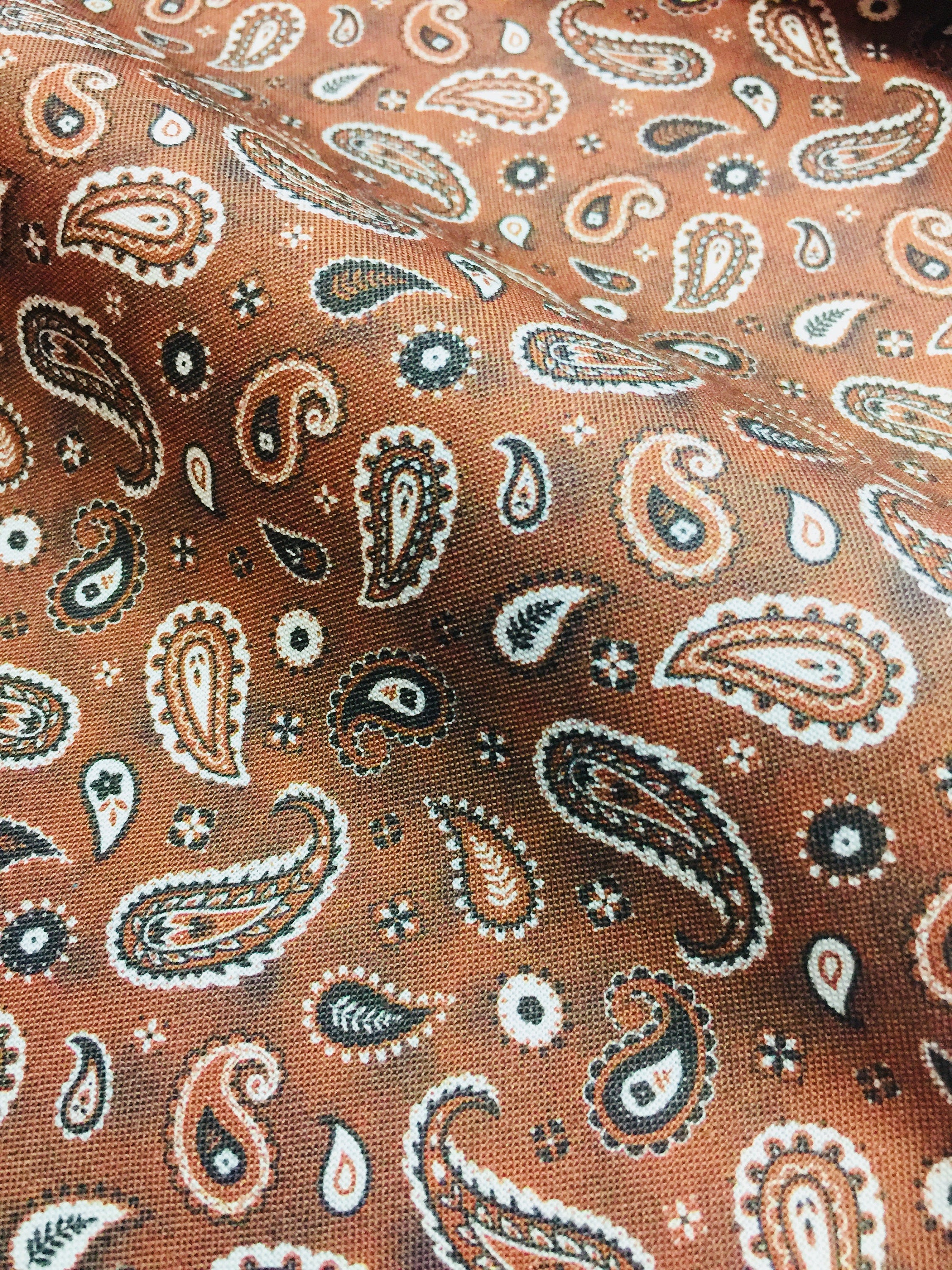 Cowgirl Spirit Fabric - Bandana Paisley - Dark Red by Oasis Western Country West  -100% Quality Cotton - by Yd and Yardage
