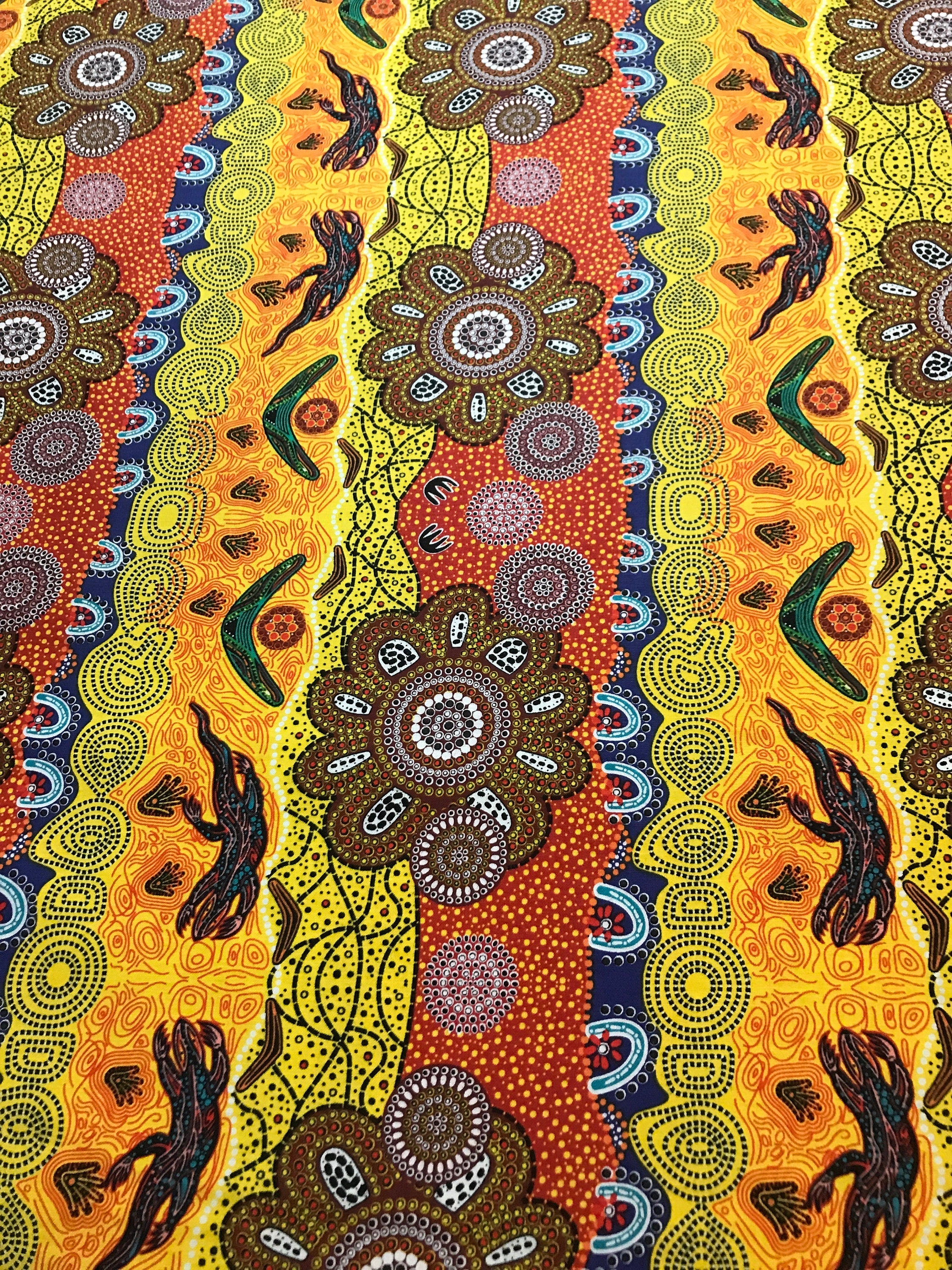 Australian Fabric - Home Country Gold - Tamara Murray May - 100% Cotton M&S Textiles by 1/2 YD and Yardage