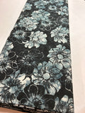 Batik Fabric - Hoffman Fabrics Color 537 Blacklight Floral - 100% Quality Cotton by 1/4 Yd and YARDAGE