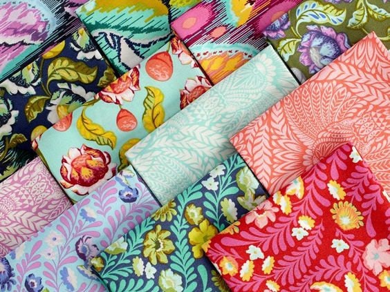 Tula Pink Fabric - Eden Collection Elephant PWTP072 Deity in Mojoito - FreeSpirit - 100% Cotton Yardage