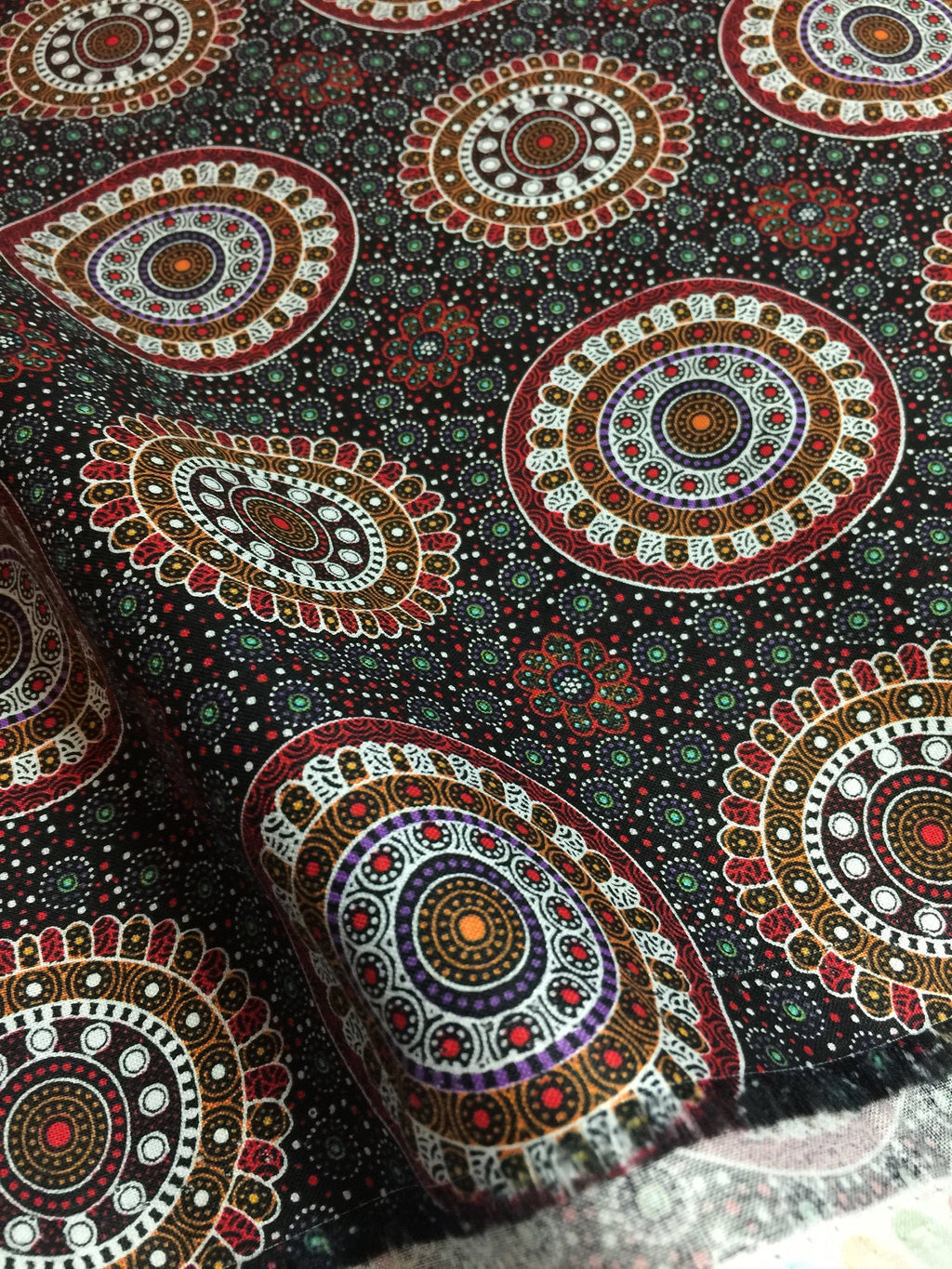 Australian Fabric - Alura Seed Dreaming in Red by M & S Textiles - Aboriginal- 100% Quality Cotton - by the Yd and Yardage