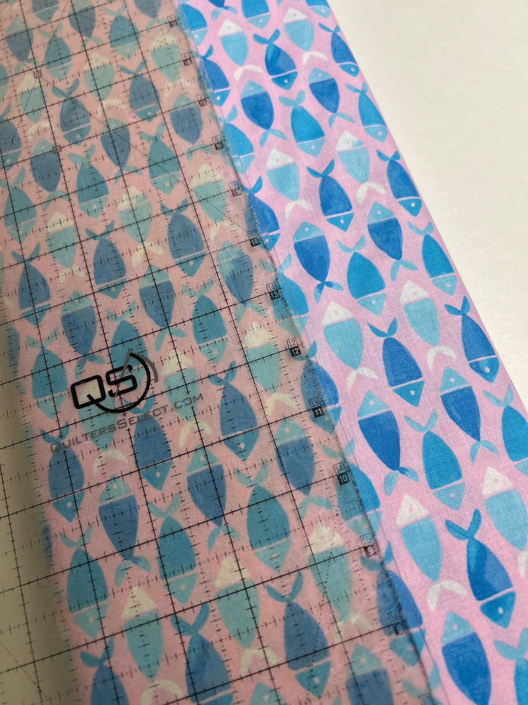 Fish Fabric Artic Swim by Katy Tinsh for Blend Fabrics 124.106.05.2 Fish School Navy on Pink  - 100% Quality Cotton 1/2 YD or Yardage