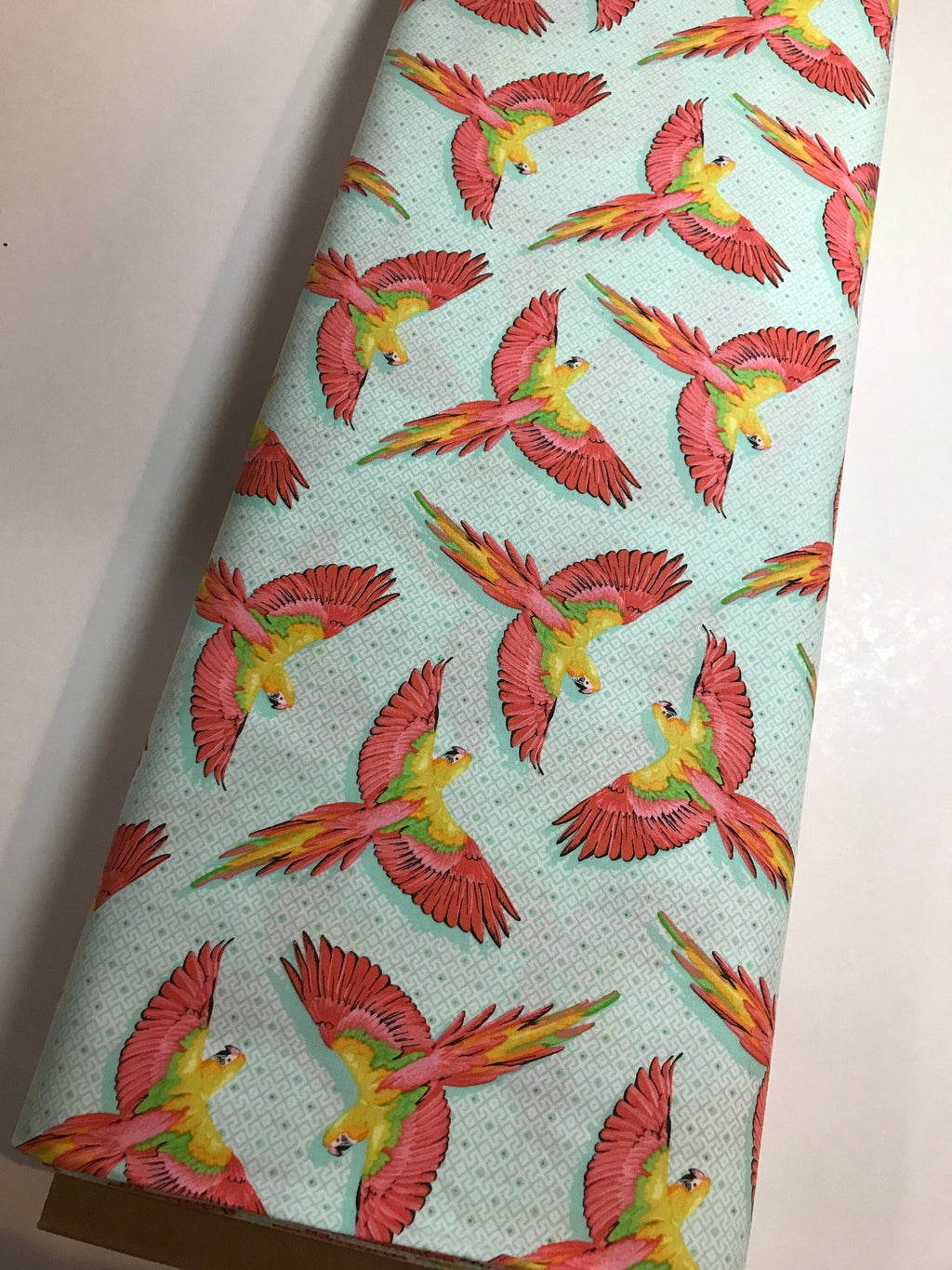 Tula Pink Fabric DAYDREAMER PWTP170 Macaw Ya Later in Mango Tula Pink Fabric - FreeSpirit - 100% Quality Cotton by 1/2 Yd and Yardage