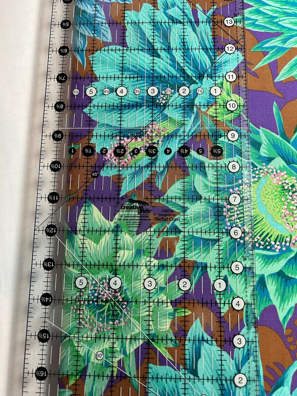 Kaffe Fassett Fabric- Cactus Flower PWPJ096.EMERALD Spring Collective 2021 by FreeSpirit - 100%  Quality Cotton - by 1/2 Yard