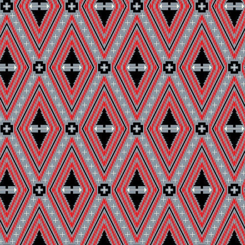 Tula Pink Fabric Holiday Homies Christmas Geo Diamond - Family Tree in Blue Spruce PWTP 107 Ltd Edt 100 % Cotton -NOT FLANNEL