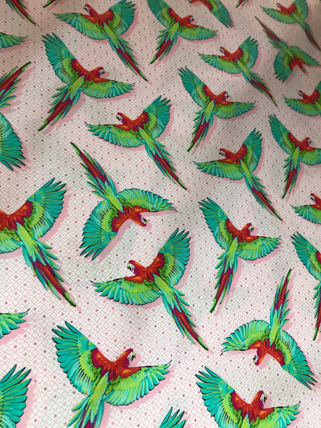 Tula Pink Fabric DAYDREAMER PWTP170 Macaw Ya Later in Dragonfruit Tula Pink Fabric - FreeSpirit - 100% Quality Cotton by 1/2 Yd and Yardage