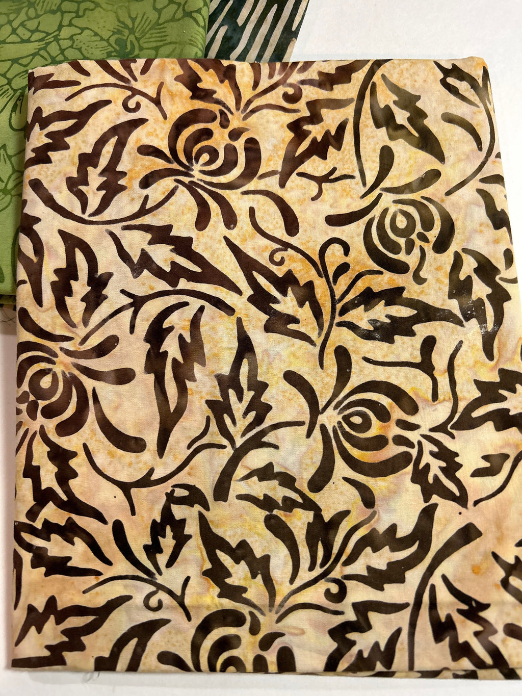 Batik Fabric - Bundle by Hoffman Fabrics Pattern 6-2023  - 100% Cotton Coordinated Yards 60”x70” DANCING PALMTREES with Free Pattern