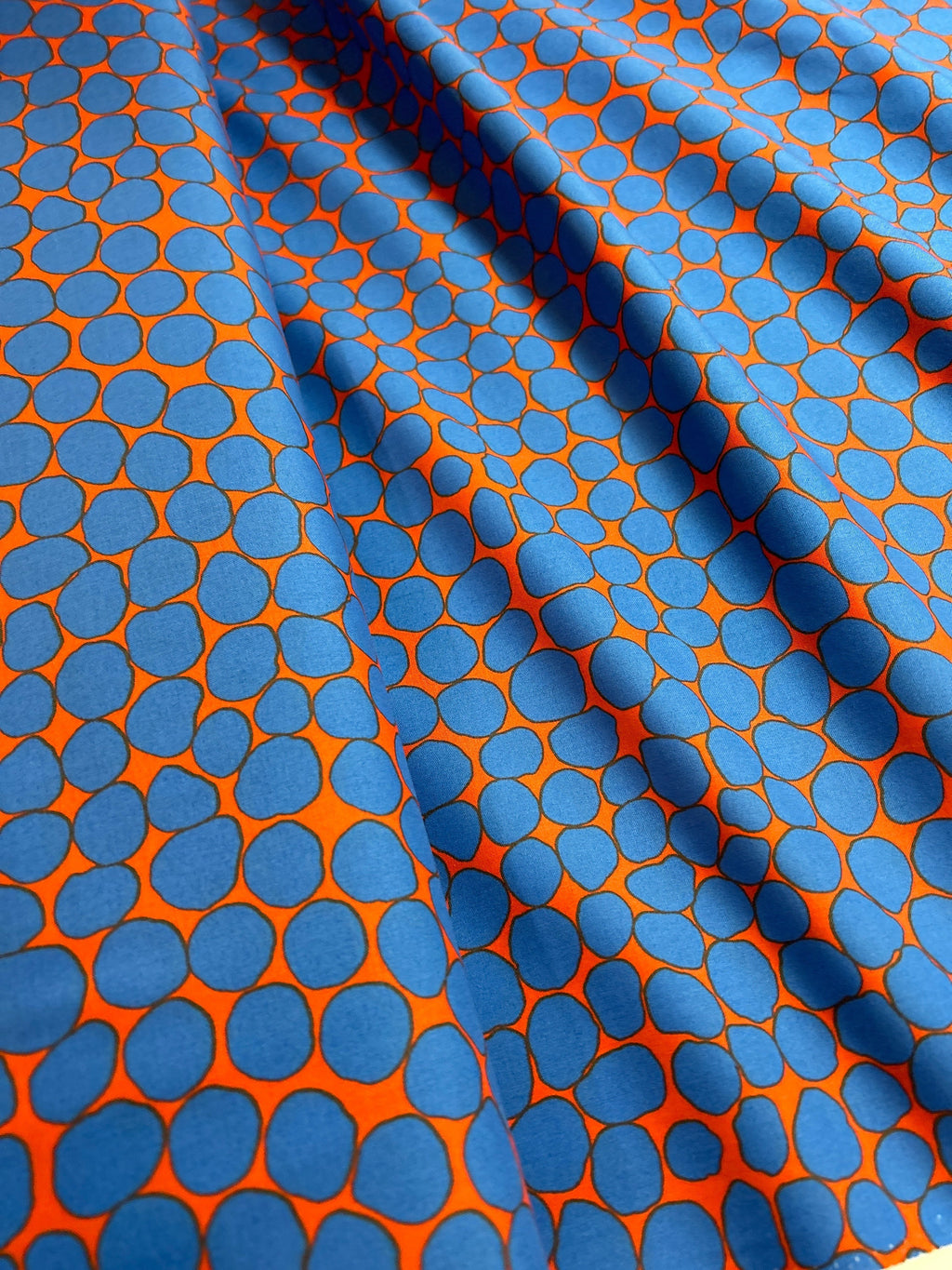 Kaffe Fassett Jumble Fabric – Royal Blue, 100% Cotton by the Yard