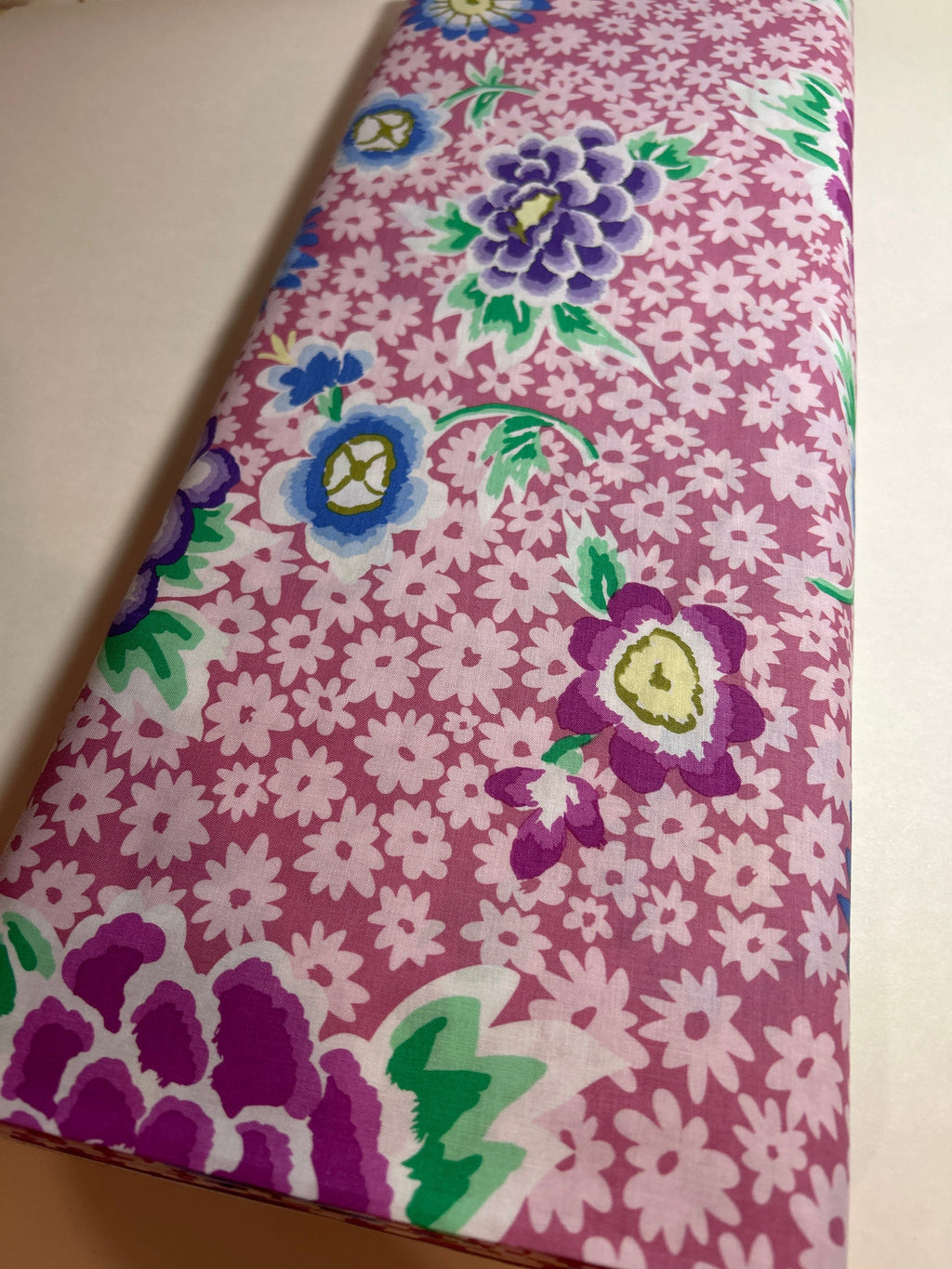 Kaffe Fassett Fabric  - Charlotte Flower in Pastel  PWGP186.PASTEL - 100% High Quality Cotton -By the 1/2 Yard and Yardage