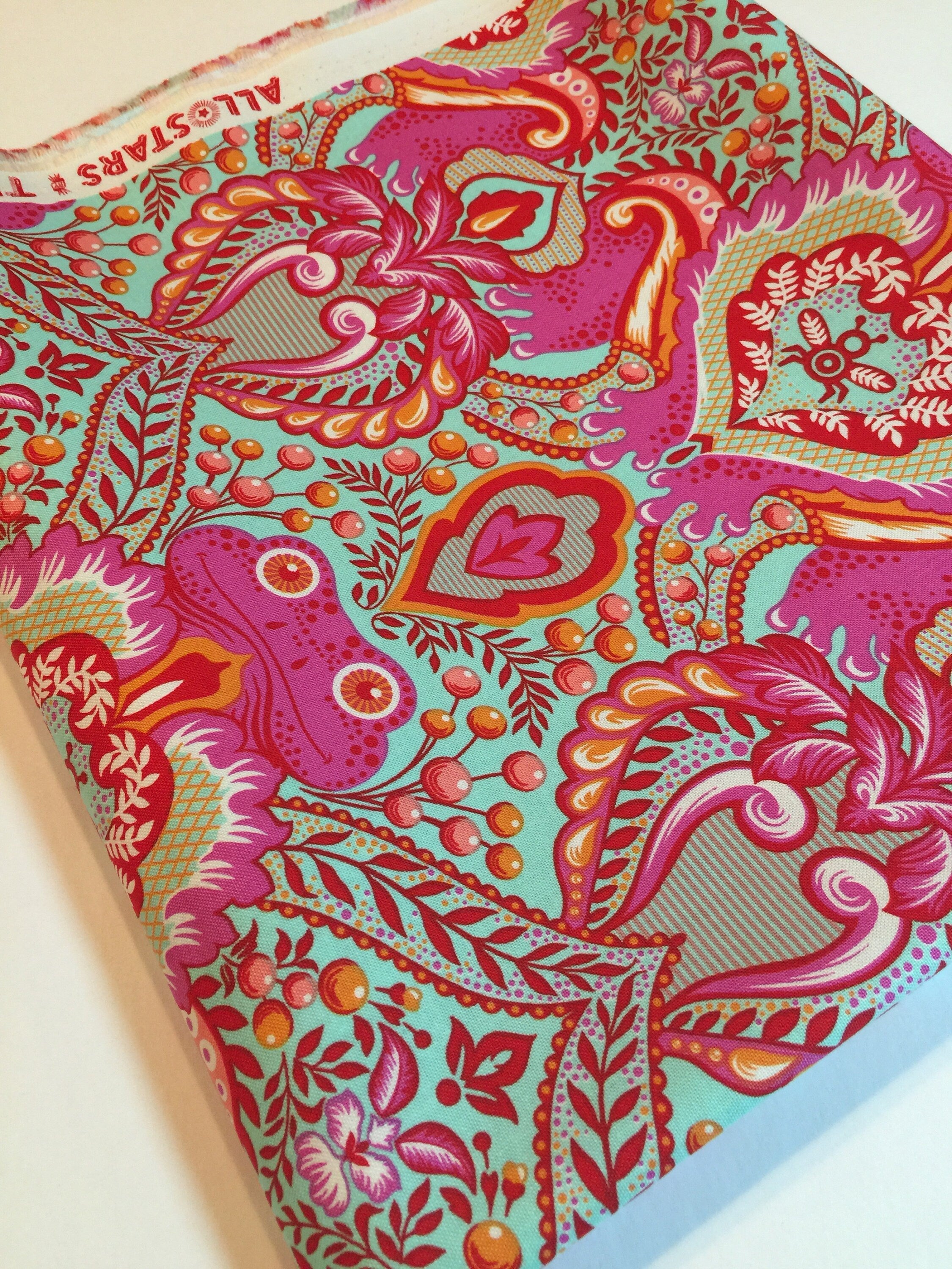 ula Pink Fabric All Stars-Frog Prince in Peony ALL STARS 25th Collection for FreeSpirit - 100% Quality Cotton By the Half Yard