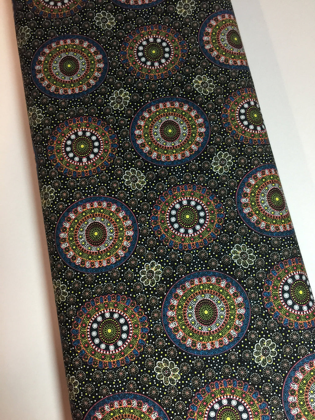 Australian Fabric - Alura Seed Dreaming in Yellow by M & S - Aboriginal Ethnic Tribal - 100% Quality Cotton - by the Yard or Yardage