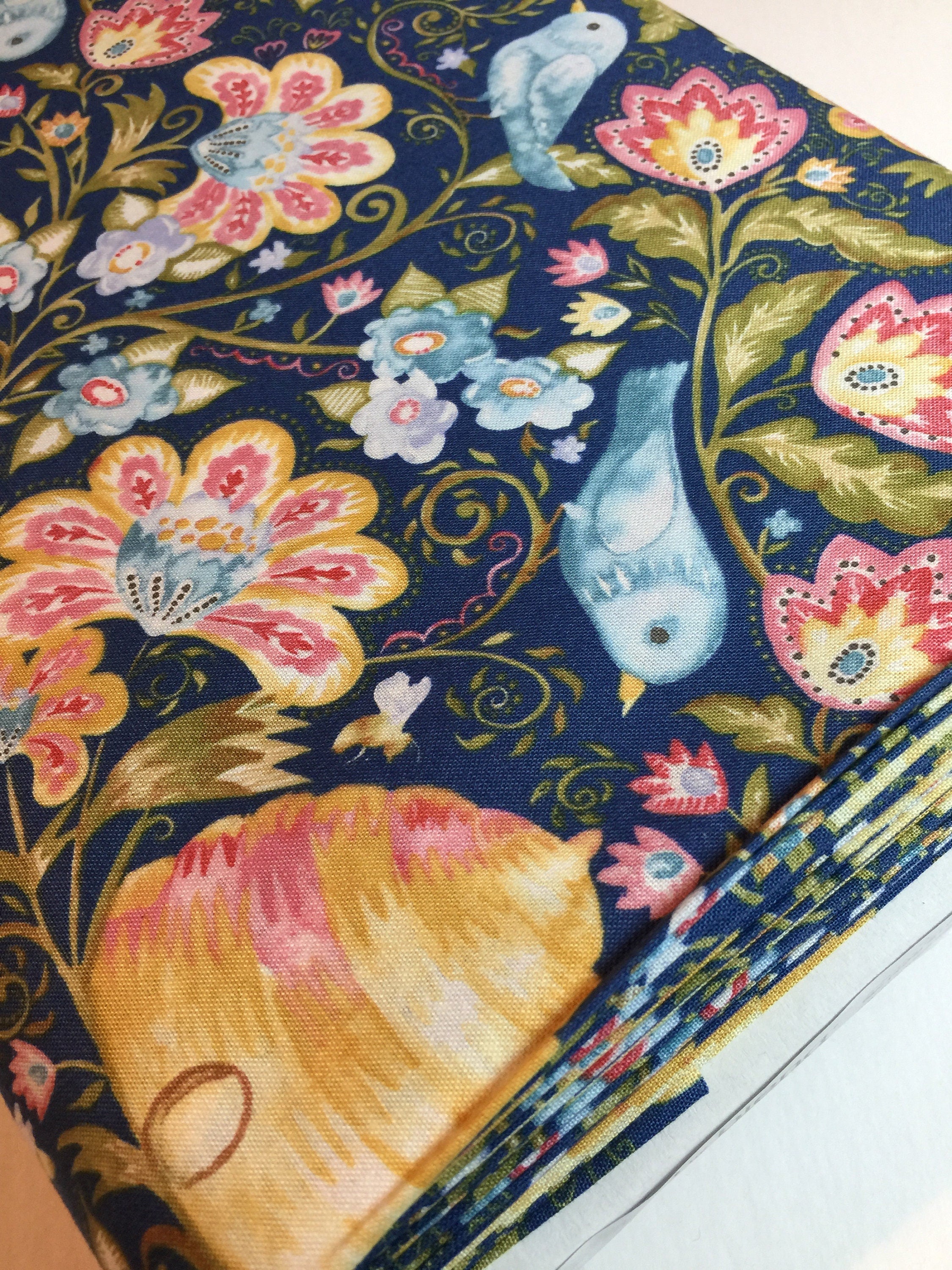 Moth Cameo Fabric Wings in Aqua - A Meadows Tale by Ana Davis-Blend Fabrics Moth Butterfly 113.114.03.2 Cameo F1004-100% Quality Cotton