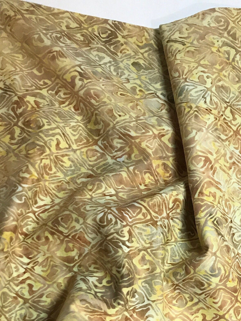 Batik Fabric - Cream in Color 33 - by Moda Fabrics - 100% Quality Cotton
