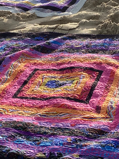 Kaffe Fassett Hawaiian Sunset Log Cabin Quilt Kit 78"x82"