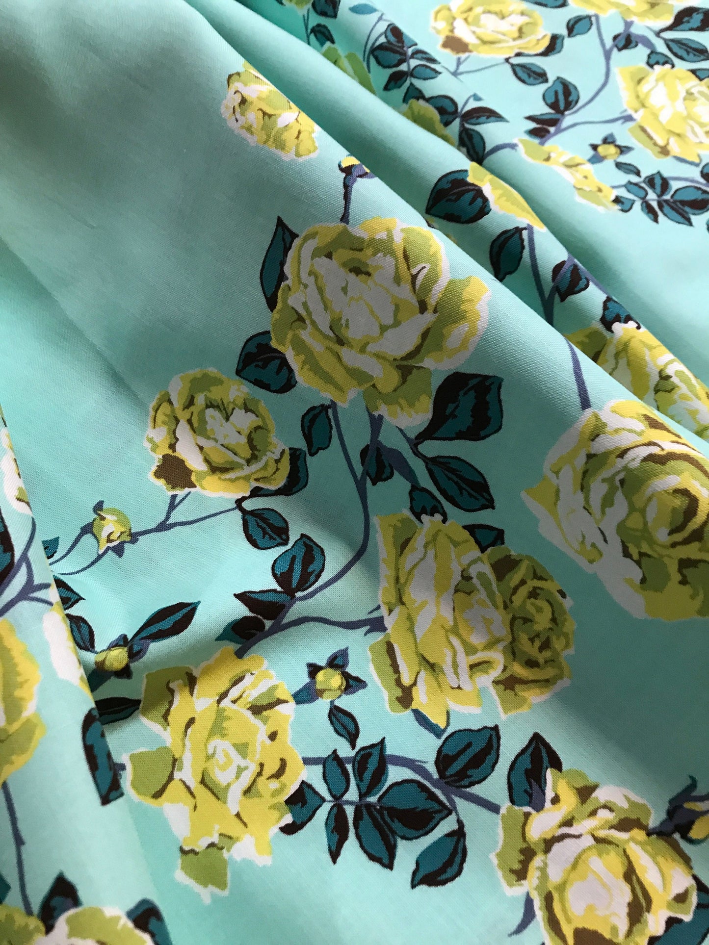 Anna Maria Horner Fabric Floral - Social Climber - in Ice -  Modern Floral 100% Quality Cotton by Fat Quarter and Yardage